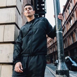 Night addict ZIP THROUGH NYLON HOODED JACKET